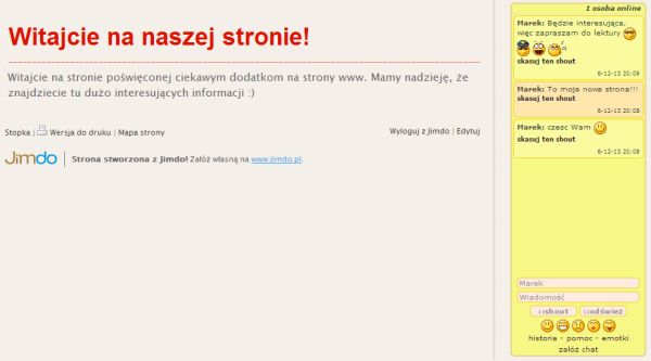 jak wstawi dodatek na jimdo.com - krok 4